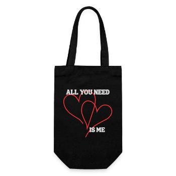 All you need  - Geschenkbeutel für Flaschen - Schwarz - Vorne