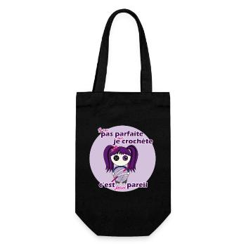 I'm not perfect but I'm hooking - Gift Bag for Bottles - black - Front