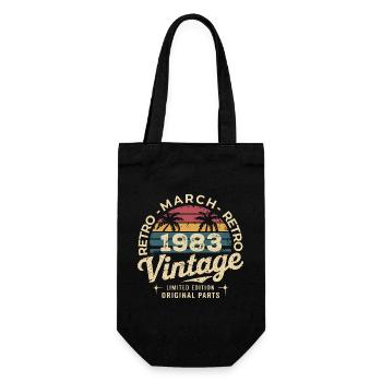 Born in March 1983 edition 1983 Vintage March 1983 - Gift Bag for Bottles - black - Front