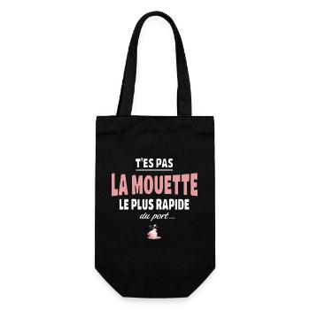 T’es pas la mouette la plus rapide du port, humour - Sac à bouteille - noir - Devant