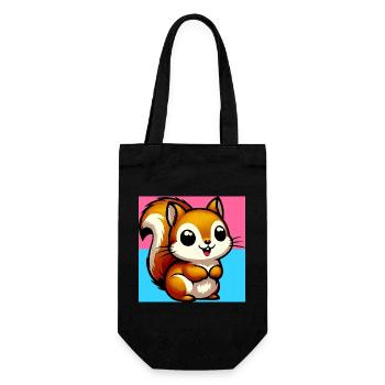 Eichhörnchen - Geschenkbeutel für Flaschen - Schwarz - Vorne