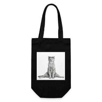 Cool Cat Yoga Splits - Gift Bag for Bottles - black - Front