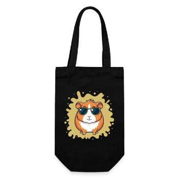 Cool Hamster with Sunglasses - Gift Bag for Bottles - black - Front