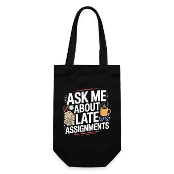 Professeur de lycée Demandez-moi des sujets de la matière - Sac à bouteille - noir - Devant