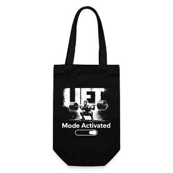Lift Mode Activated Shirt Gym Fitness Workout - Gift Bag for Bottles - black - Front