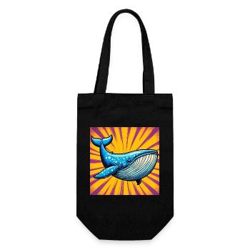 whale - Gift Bag for Bottles - black - Front
