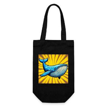 whale - Gift Bag for Bottles - black - Front