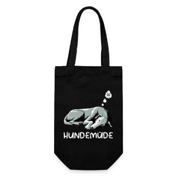 Hundemüde Irischer Wolfshund Wolfshundbesitzer - Geschenkbeutel für Flaschen - Schwarz - Vorne