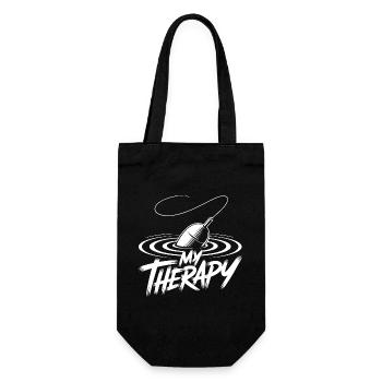 Fishing Therapy - Gift Bag for Bottles - black - Front