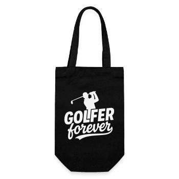 Golfer Forever logo motif - Gift Bag for Bottles - black - Front