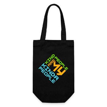 Kind People Are My Kinda People Friendliness - Gift Bag for Bottles - black - Front