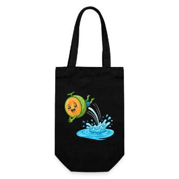 Éclaboussures de pastèque, ambiances de piscine d’été, mesdames - Sac à bouteille - noir - Devant