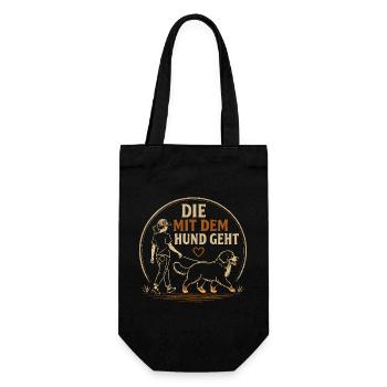 Berner Sennenhund Spruch Hundehalterin Humor - Geschenkbeutel für Flaschen - Schwarz - Vorne