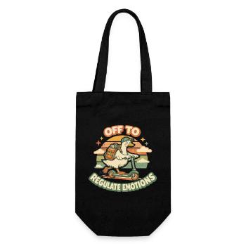 Duck Humor Emotions Funny Mental Health - Gift Bag for Bottles - black - Front