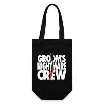 Groom’s Nightmare Horror Crew Design - Geschenkbeutel für Flaschen - Schwarz - Vorne