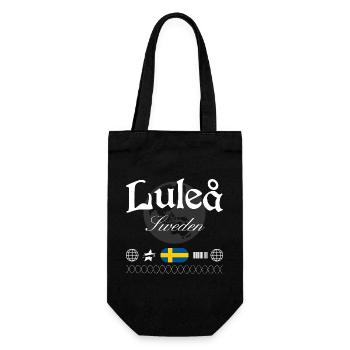 Luleå Schweden Streetwear Reise Souvenir - Geschenkbeutel für Flaschen - Schwarz - Vorne