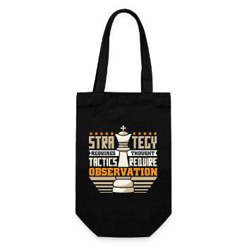 Chess Chess Player Chessboard - Gift Bag for Bottles - black - Front