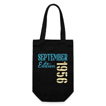 September 1956 - 70th birthday - Gift Bag for Bottles - black - Front