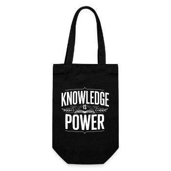Knowledge Is Power - Gift Bag for Bottles - black - Front