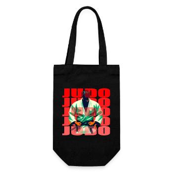 Judo - Geschenkbeutel für Flaschen - Schwarz - Vorne