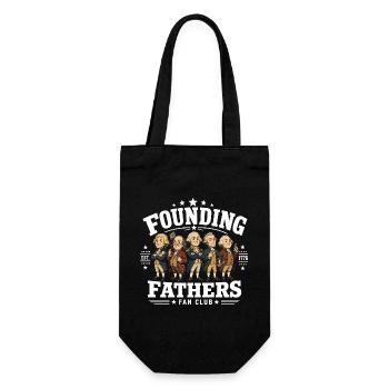 Fanclub der Gründerväter Lustige Gründerväter - Geschenkbeutel für Flaschen - Schwarz - Vorne