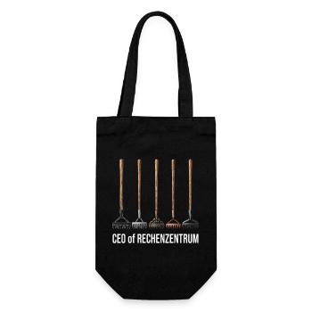 CEO of Rechenzentrum Gärtner Gärtnerin Garten - Geschenkbeutel für Flaschen - Schwarz - Vorne