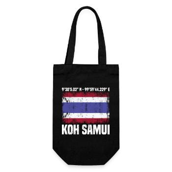 Coordonnées de Koh Samui - Sac à bouteille - noir - Devant