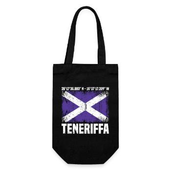 Teneriffa Koordinaten - Geschenkbeutel für Flaschen - Schwarz - Vorne