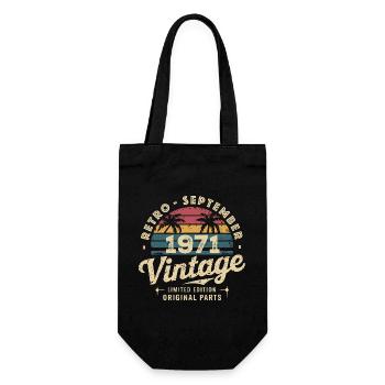 Vintage September 1971 Limited Edition September - Gift Bag for Bottles - black - Front