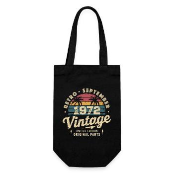 Vintage September 1972 Limited Edition September - Gift Bag for Bottles - black - Front