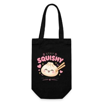 stay squishy - little bites. big happines - Gift Bag for Bottles - black - Front