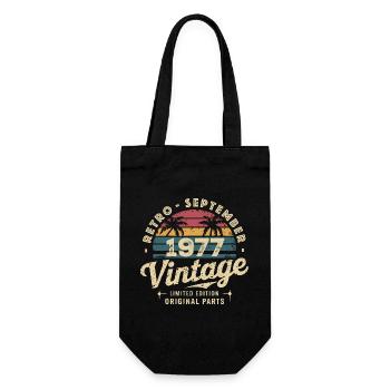 Vintage September 1977 Limited Edition September - Geschenkbeutel für Flaschen - Schwarz - Vorne