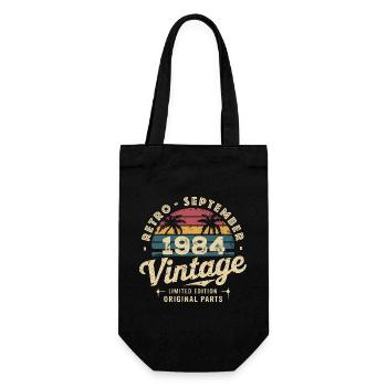 Vintage September 1984 Limited Edition September - Gift Bag for Bottles - black - Front