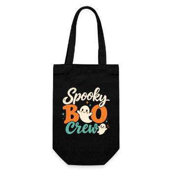 Spooky Boo Crew Retro Halloween-Geister - Geschenkbeutel für Flaschen - Schwarz - Vorne