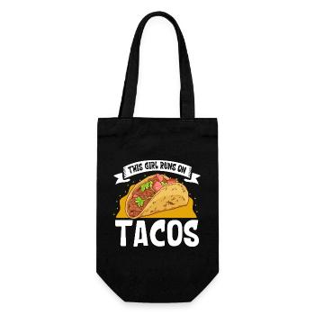 Ladies love Tacos - Geschenkbeutel für Flaschen - Schwarz - Vorne