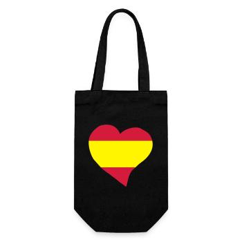 Spanischen Herz - Geschenkbeutel für Flaschen - Schwarz - Vorne