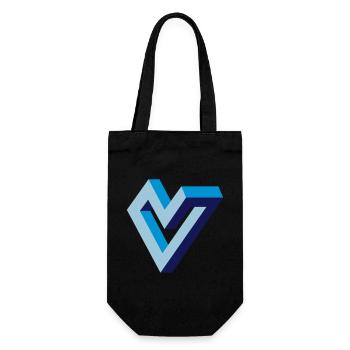Unmoegliches Herz | Escher like - Gift Bag for Bottles - black - Front