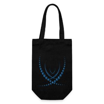 Optical illusion pattern shapes geometry gift - Gift Bag for Bottles - black - Front