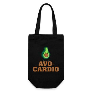 Avocardio T-Shirt – Funny Avocado Fitness Pun Tee - Gift Bag for Bottles - black - Front