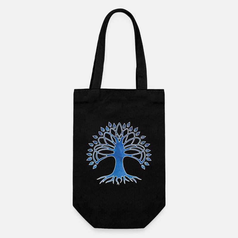 Arbre de vie et ciel étoilé - Sac à bouteille - noir