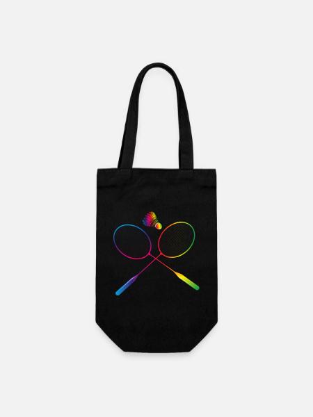 badminton coloré badminton avec raquette de badminton - Sac à bouteille - noir