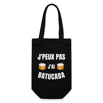 batucada, Brésil, tambour, percussion - Sac à bouteille - noir - Devant
