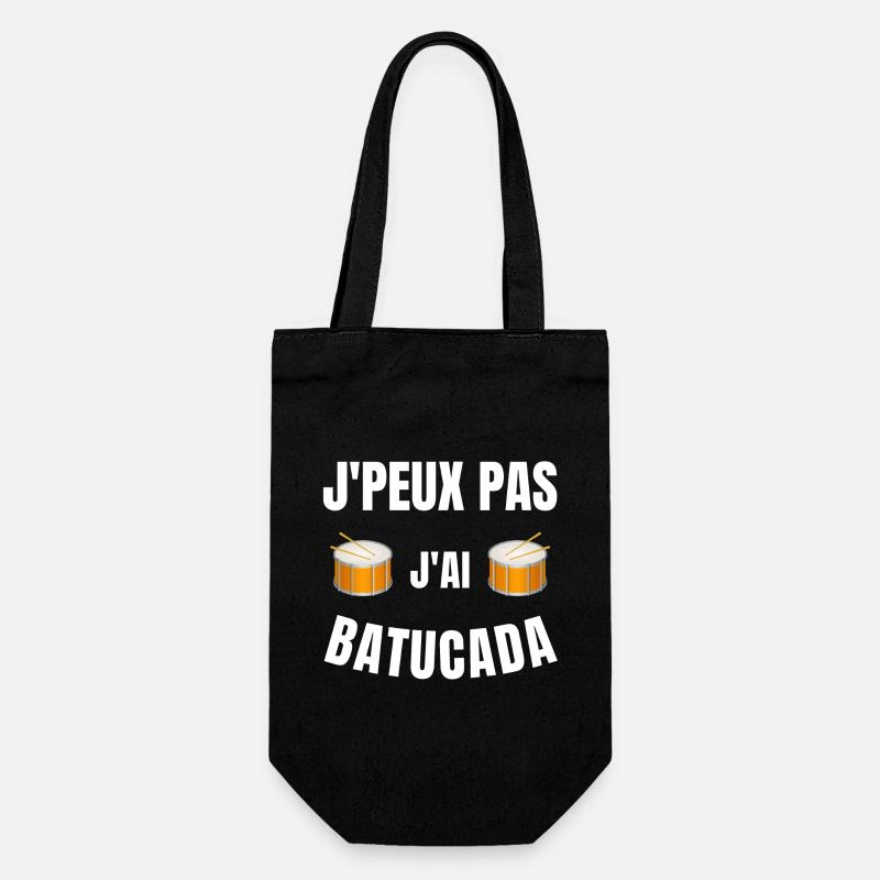 batucada, Brésil, tambour, percussion - Sac à bouteille - noir