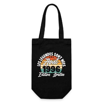 Cadeau Les légendes sont nées en Août 1996 - Sac à bouteille - noir - Devant