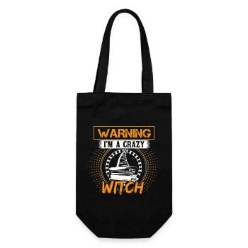 Halloween Hexe Spruch - Geschenkbeutel für Flaschen - Schwarz - Vorne