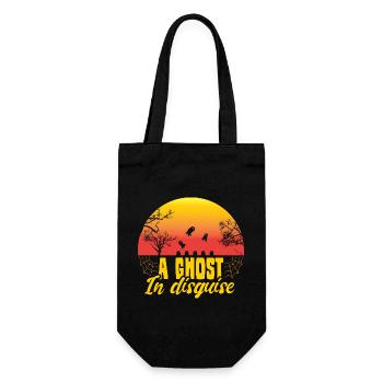 Fantôme d’Halloween doux ou aigre - Sac à bouteille - noir - Devant