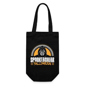 Halloween Totenkopf Süsses oder Saures Geschenk - Geschenkbeutel für Flaschen - Schwarz - Vorne