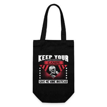 Halloween Skull Creepy - Sac à bouteille - noir - Devant
