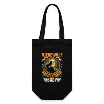 Halloween Werwolf Geschenk - Geschenkbeutel für Flaschen - Schwarz - Vorne