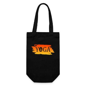 Yoga - Geschenkbeutel für Flaschen - Schwarz - Vorne